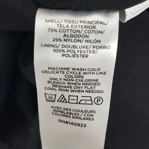 3/$25 LOFT Eyelet Lace Mini Dress 4 Fit and Flare Floune Ruffle Cotton Black - Picture 10 of 10